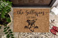 Schnauzer Personalized Custom Doormat
