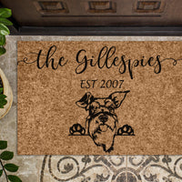 Schnauzer Personalized Custom Doormat