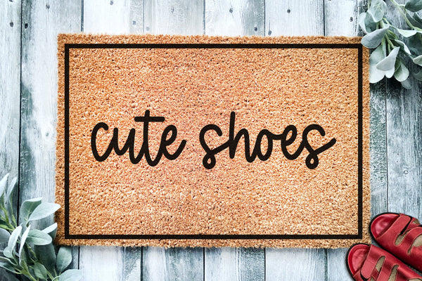 Cute Shoes |  Funny Doormat | Housewarming Gift | Custom Doormat Closing Gift | Welcome Doormat | Front Door | Funny Door Mat Gift