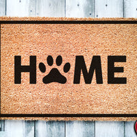 Home Pawprint |  Housewarming Gift | Custom Doormat Closing Gift | Welcome Doormat | Front Door | Fur Family | Cat or Dog Owner Gift