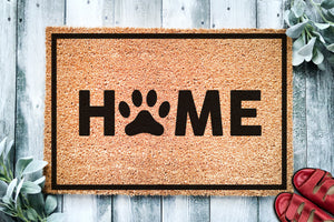 Home Pawprint |  Housewarming Gift | Custom Doormat Closing Gift | Welcome Doormat | Front Door | Fur Family | Cat or Dog Owner Gift