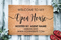 Open House Realtor Door Mat | Open House Doormat | Business Doormat | House Selling Front Door Mat | Real Estate Agent Gift | Home Listing
