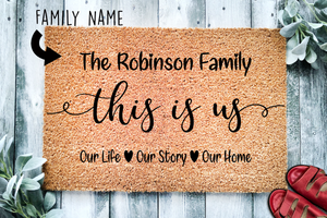 This Is Us Custom Personalized Doormat