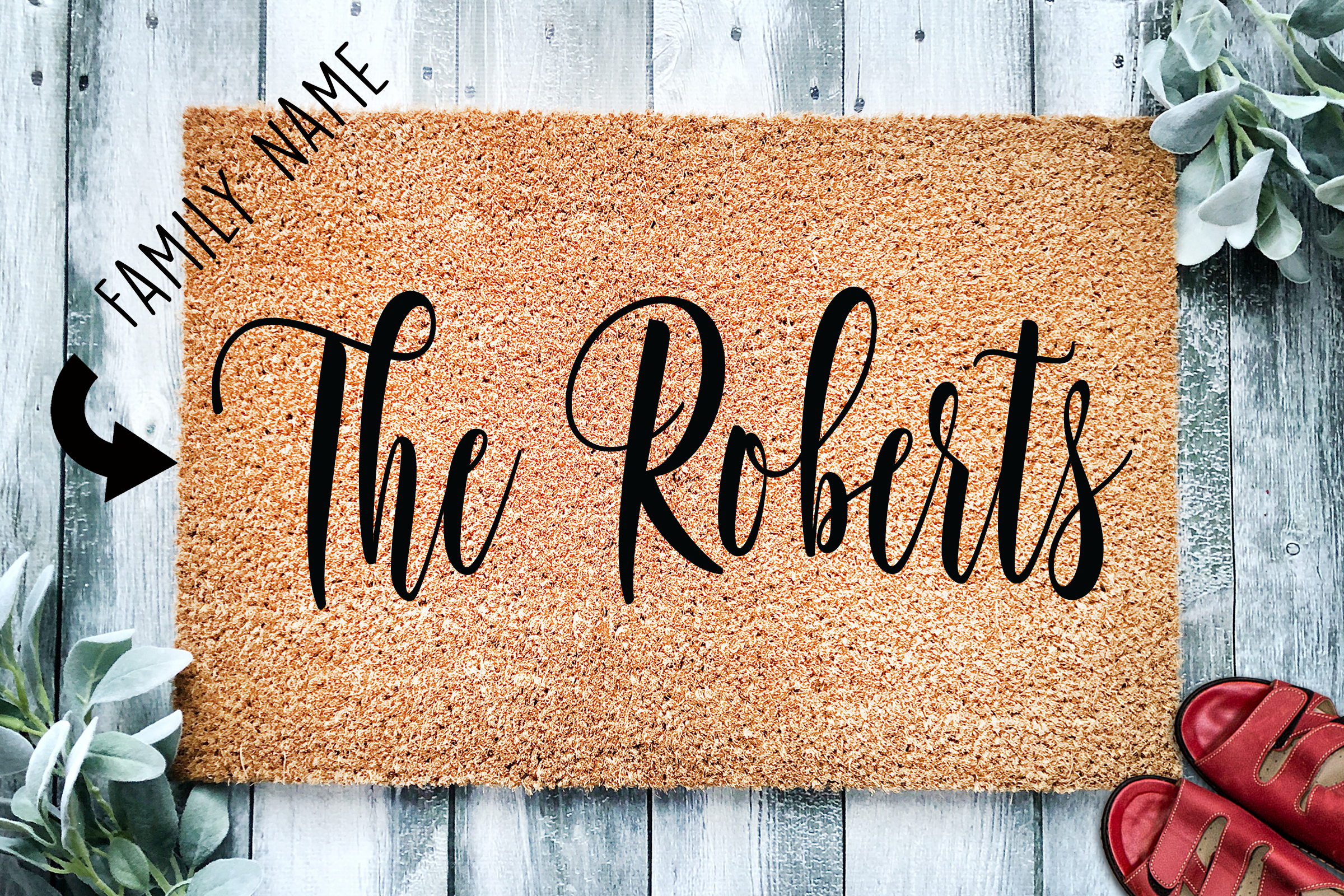 Large Door Mat, 24 X 36 Inch Welcome Mat, Custom Double Doormat,  Personalized Doormat, Custom Last Name Doormat, Housewarming Door Mat 