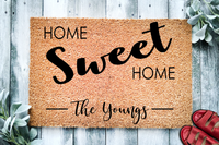Home Sweet Home Personalized Doormat
